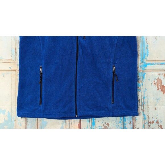 L.L.Bean Mens Size M Reg Blue 100% Polyester Sleeveless Full Zip Vest Jacket - Picture 2 of 7